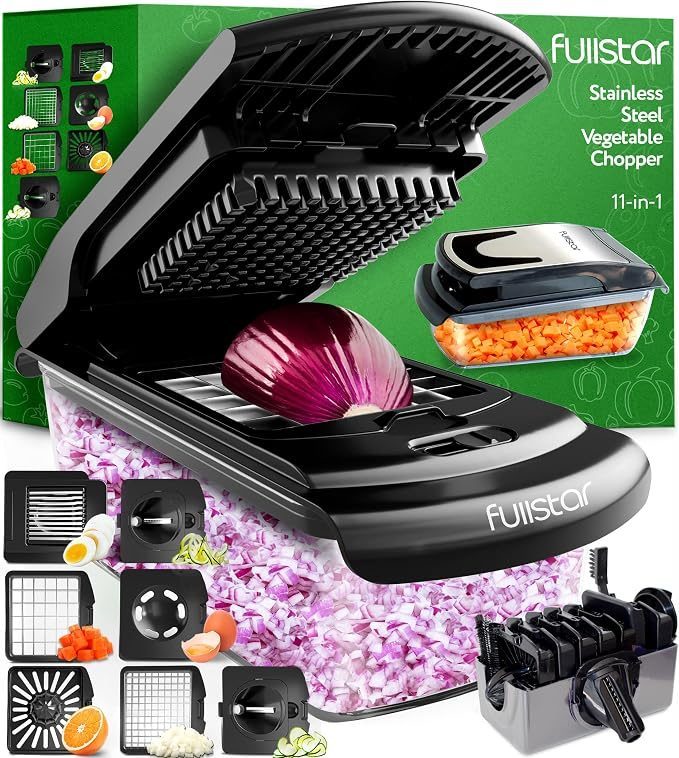 Frame from the ad for Multi-blade push vegetable chopper